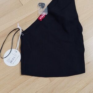 STAUD Lexi One-Shoulder Top (black colorway only)
